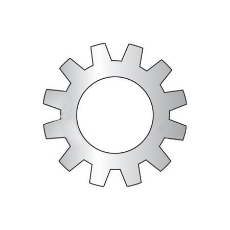 Newport Fasteners Military External Tooth Lock Washer, For Screw Size 1/4 in 410 Stainless Steel, Plain Finish 846785